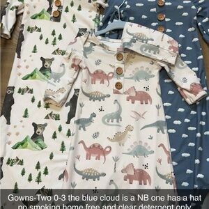 Caden Lane from a smoke free home not much wear wash free and clear detergent